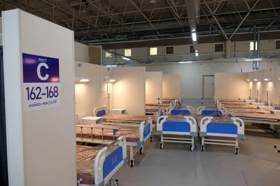 В Петербурге свободны больше 20% коек для больных коронавирусом.