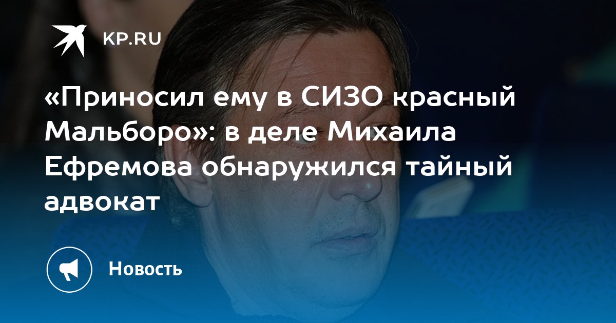 «приносил ему в сизо красный мальборо»: в деле михаила ефремова обнаружился тайный адвокат