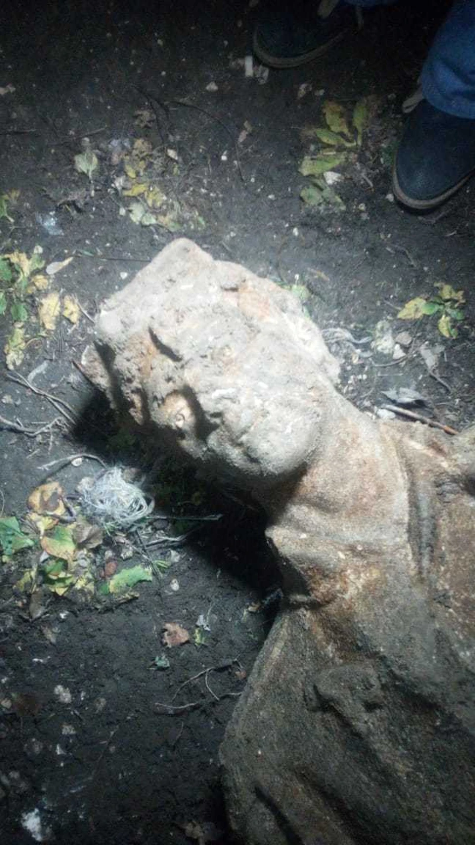 На берегу Оки в Рязани обнаружили скульптуры сталинских времен. Фото: телеканал "Город".