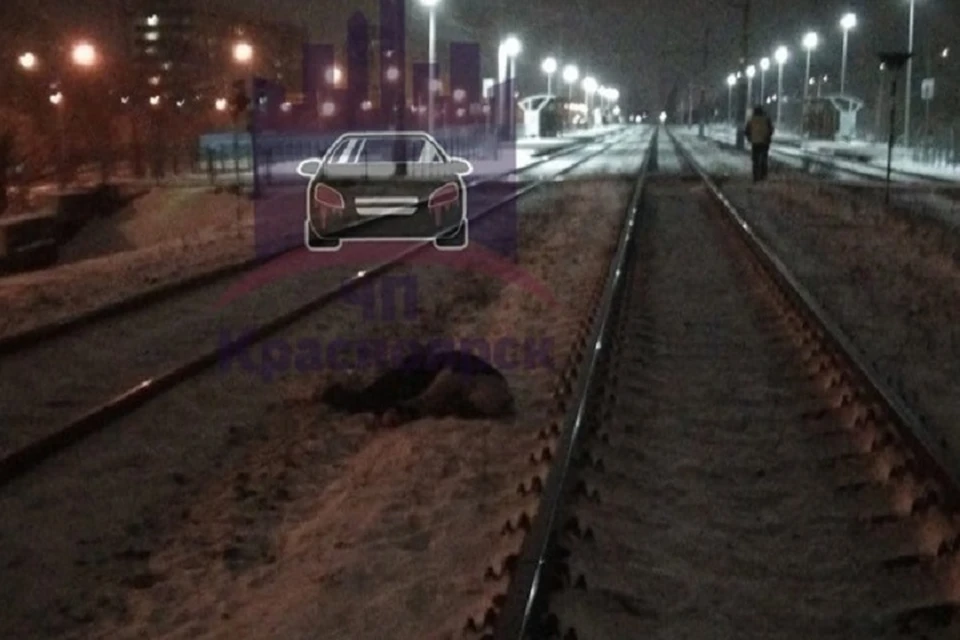 Фото с места происшествия группы ЧП в Красноярске Вконтакте.