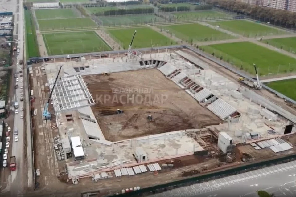 Строительство стадиона "Краснодар-2" в ноябре 2020 Фото: МТРК Краснодар