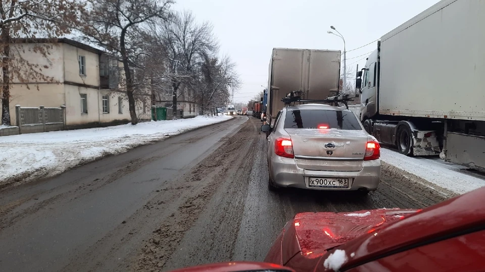 Пробки на дорогах Самары впечатляющие
