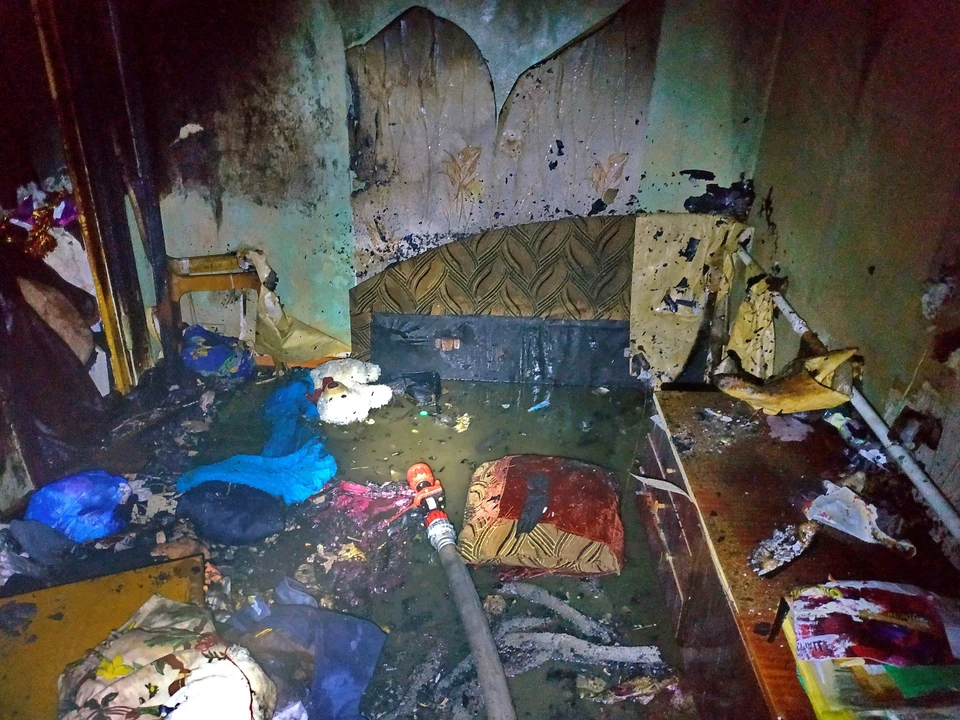 Ночью загорелся матрац в жилом доме в Руднянском районе Фото: пресс-служба ГУ МЧС России по Смоленской области