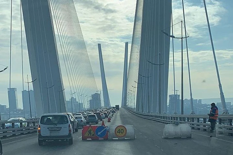 Ванты Золотого моста очистят с помощью альпинистов. Фото: dpskontrol125rus