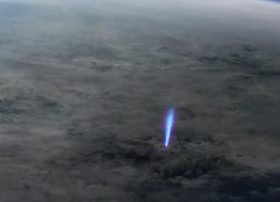 Редкие природные явления сняли с борта МКС. Фото:скриншот видео.
