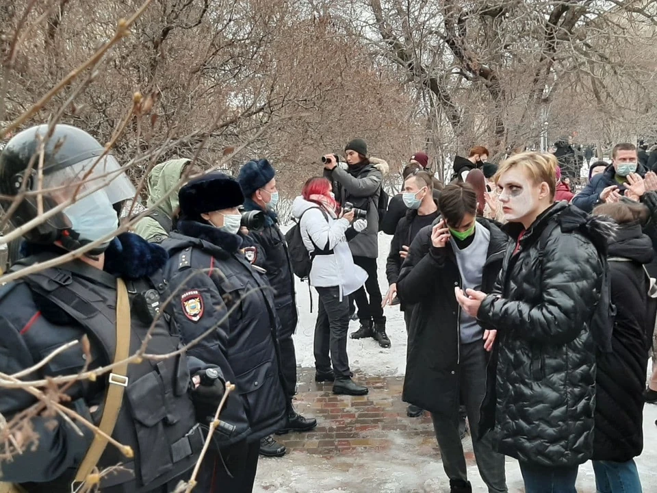 В центре Волгограда собрались несколько сотен человек.