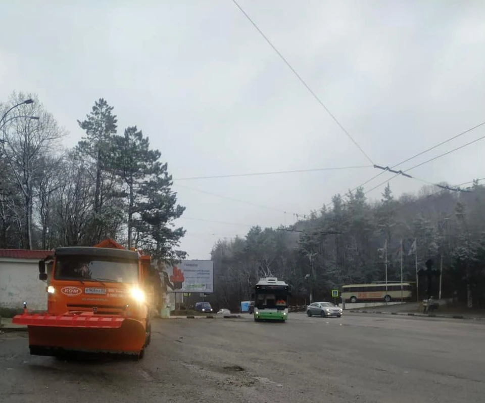 Что происходит на перевалах Крыма после снегопада.