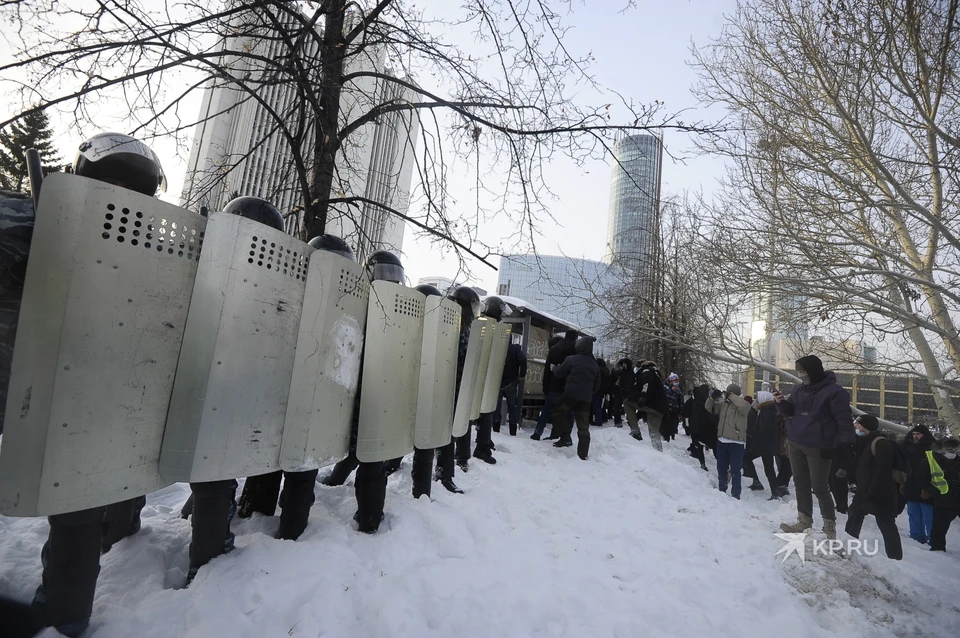 По версии следствия, двое участников акции применили силу к двум полицейским