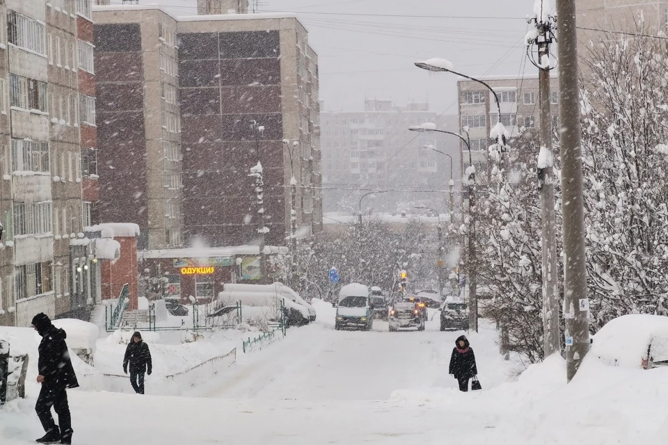 Города Мурманской области заросли сугробами. Фото: "Погода в Мурманске"