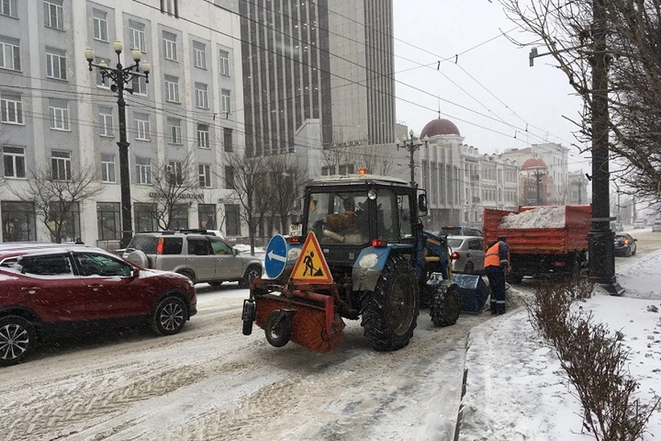 К концу недели Хабаровск очистят от снега