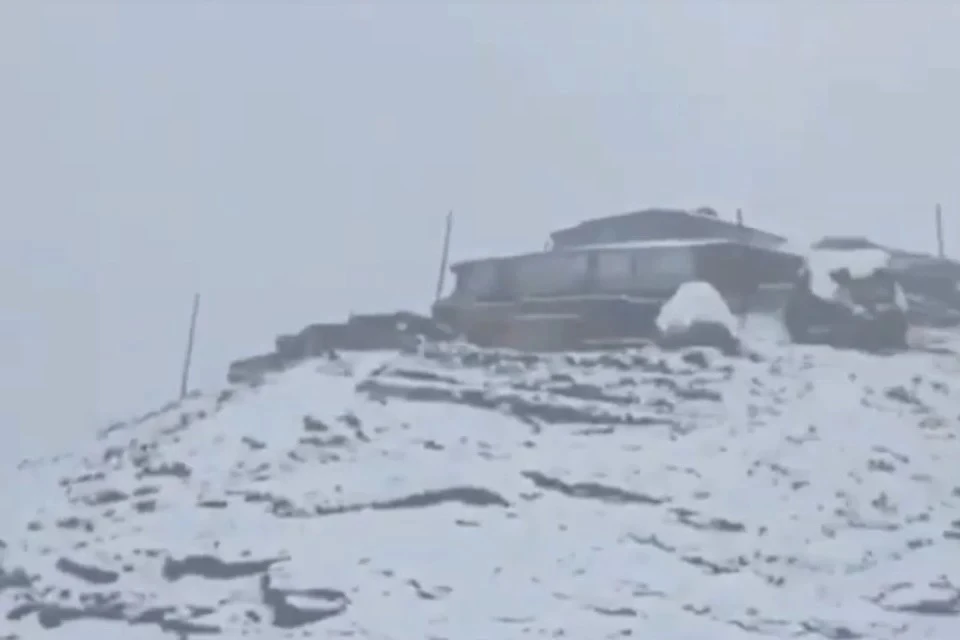 На Дагестан обрушился сильный снегопад