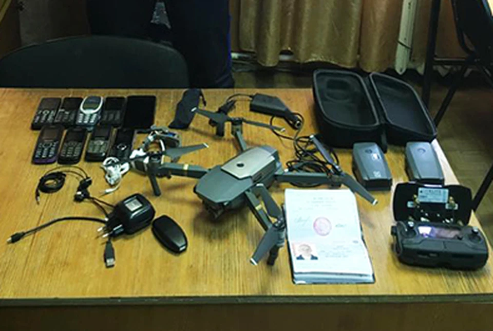 В Тульской области сотрудники исправительной колонии № 4 перехватили квадрокоптер с запрещенным грузом