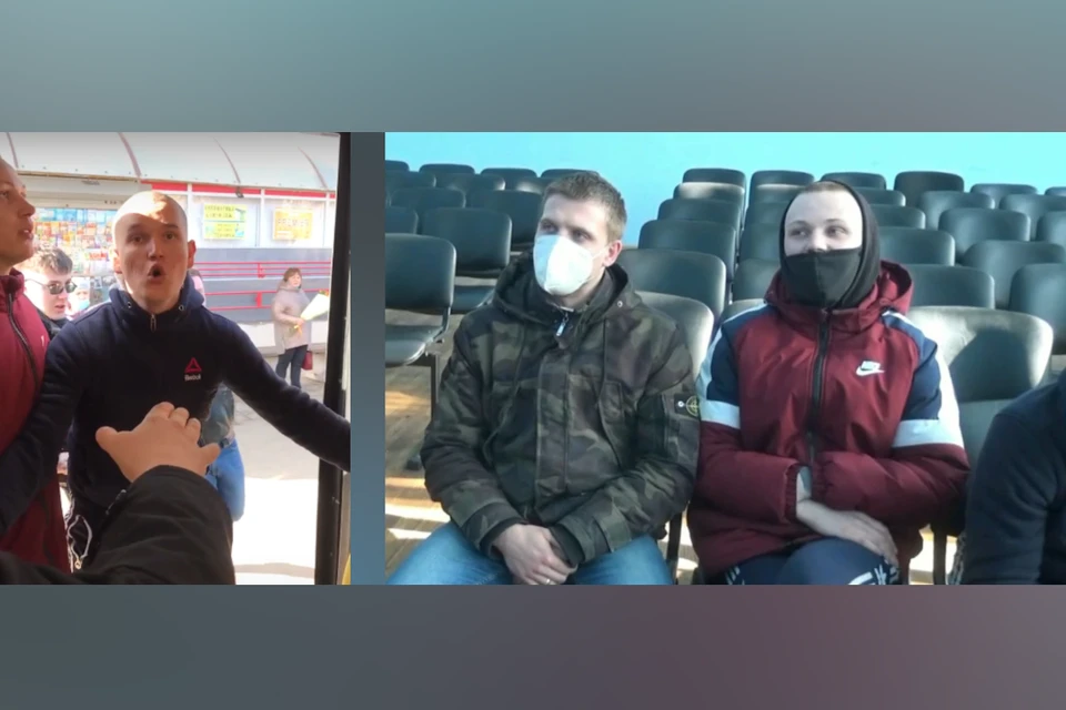 Трое устроивших дебош и драку в автобусе написали публичные извинения в соцсетях. Фото: принтскрин видео в группе в ВК/News 69 и видео пресс-службы МВД по Тверской области.