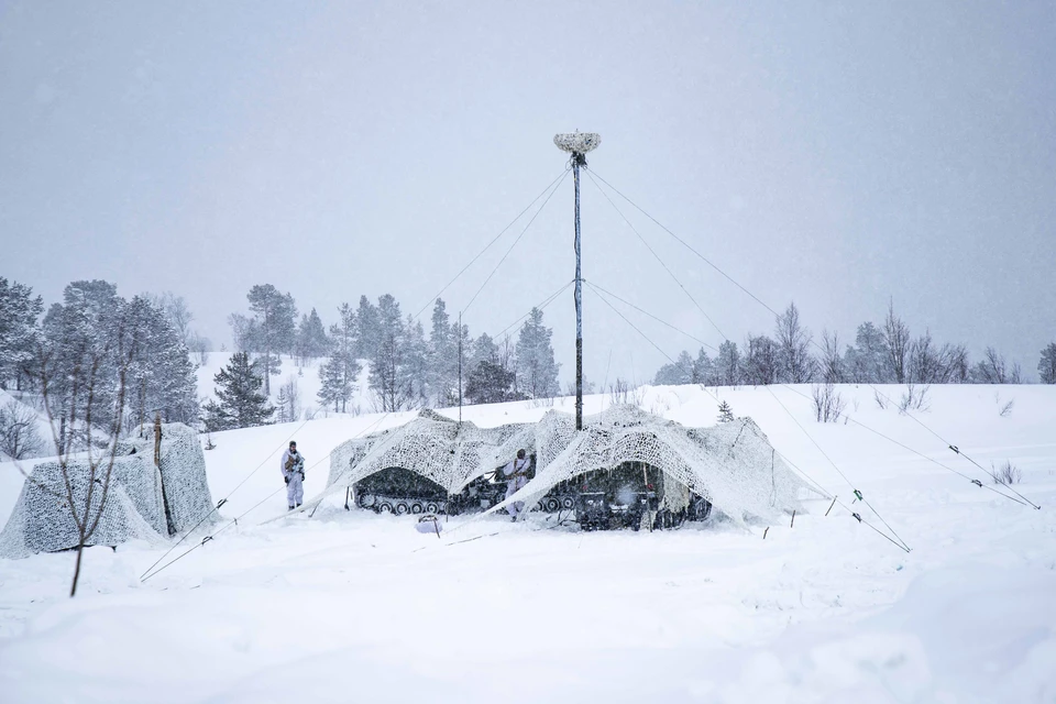 На фото: группа радиоэлектронной борьбы морских пехотинцев США на учениях в Норвегии