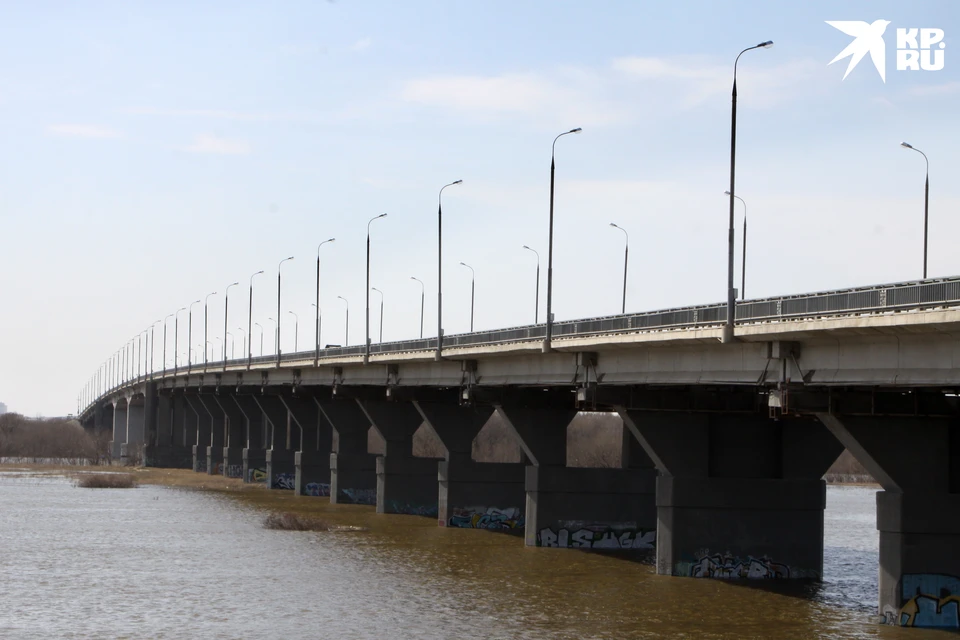 Рязань. Мост через Оку. 14 апреля.