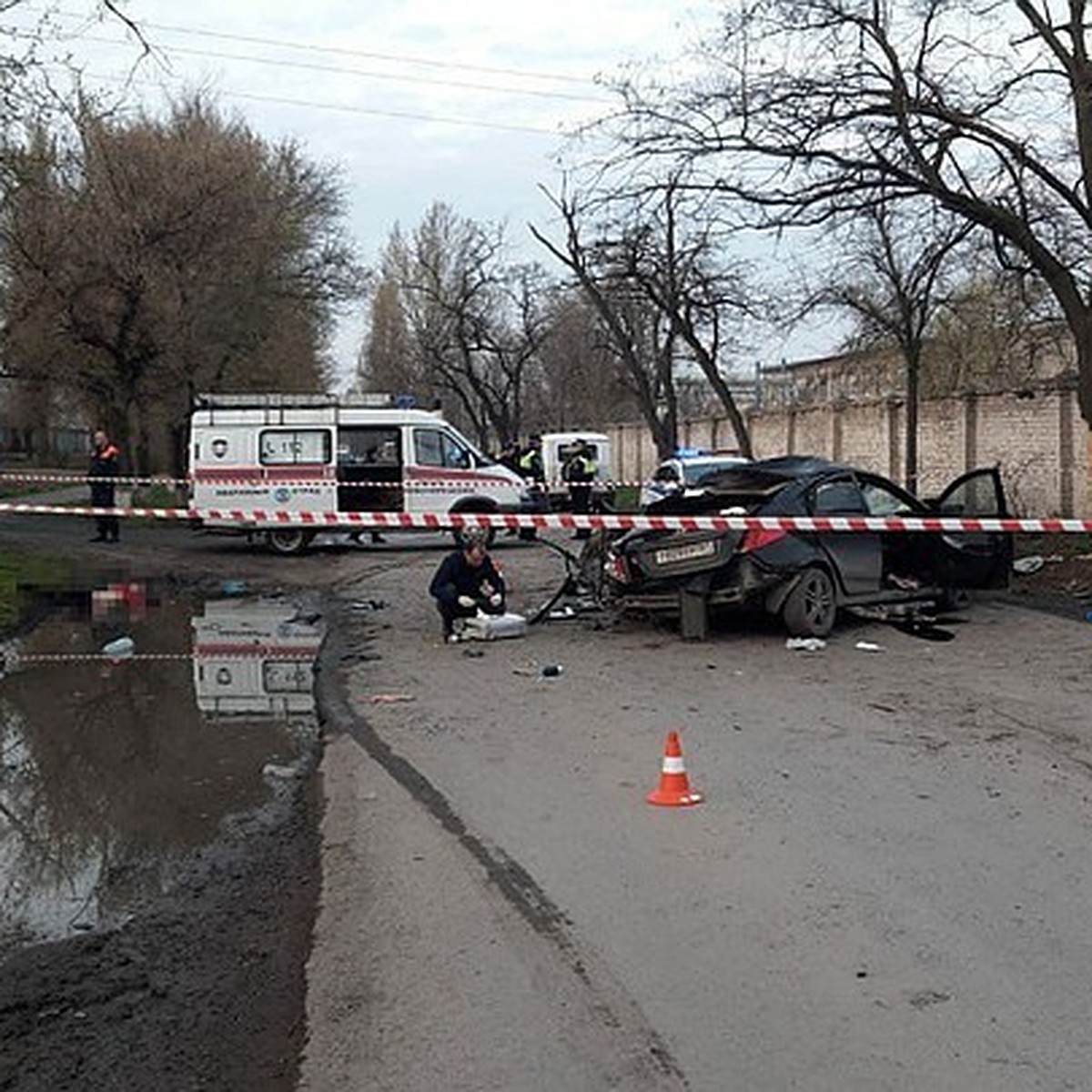 Видео последствий ДТП в Новочеркасске, в котором погибли пятеро подростков  - KP.RU