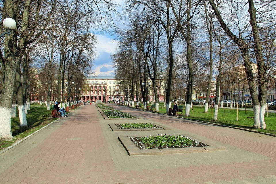 В сквере танкистов уже высадили несколько тысяч цветов на клумбы. Фото: пресс-служба администрации Орла