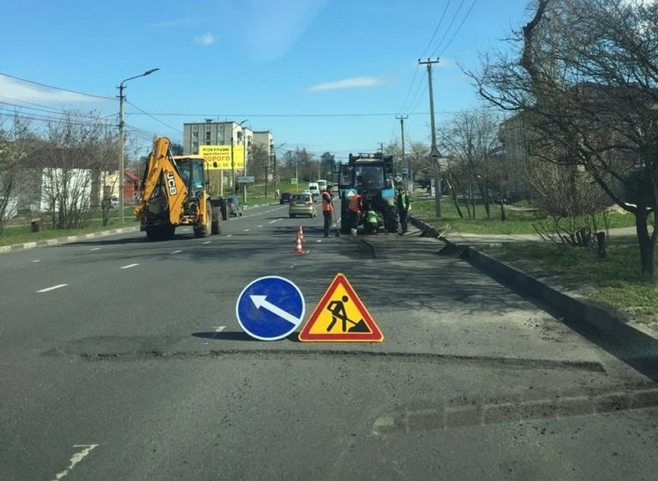 В Курске продолжается ямочный ремонт