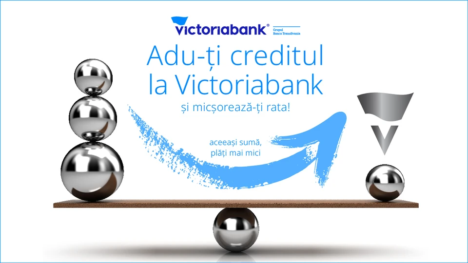 «Переведи кредит в Victoriabank » - самое выгодное предложение по рефинансированию кредитов.