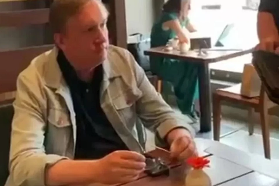 Кадр видео с задержанием Новикова
