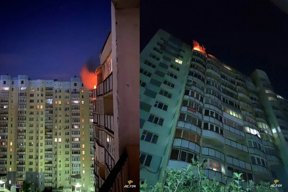 Из горящего дома спаслись 28 человек, в том числе двое детей. Фото: "АСТ-54".