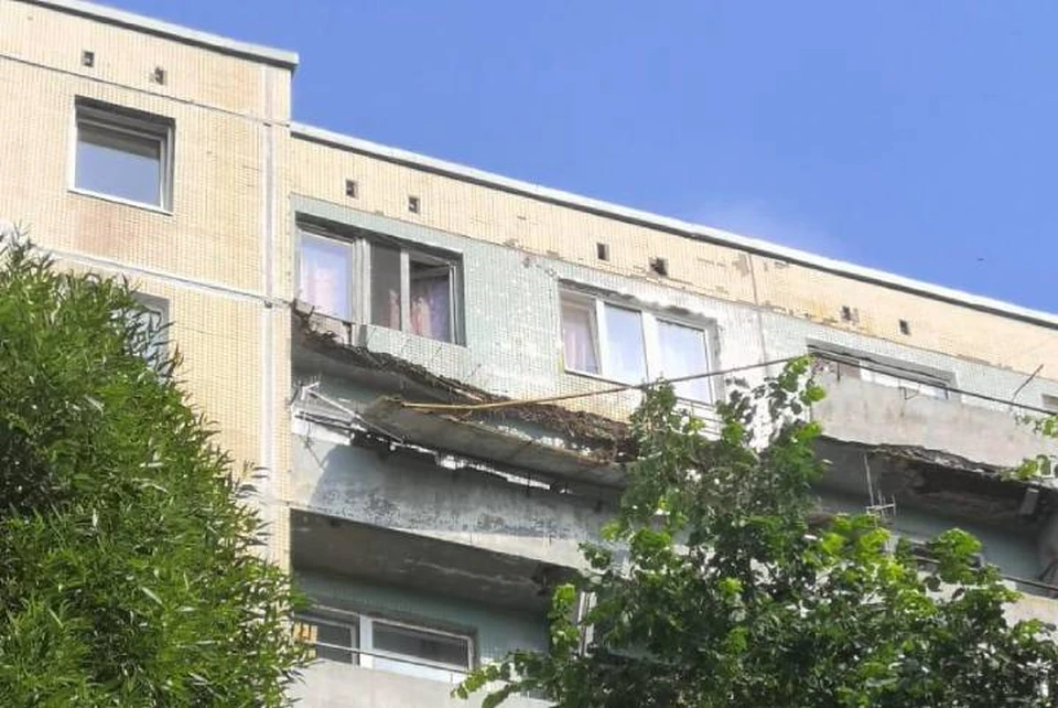 Балконы обвалились в жилом доме в Ленобласти / Фото: СК ЛО