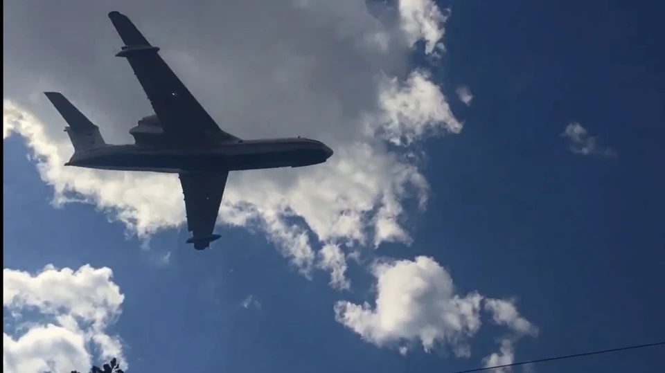 Самолет приступит к тушению пожара в самое ближайшее время. Фото: скрин видео