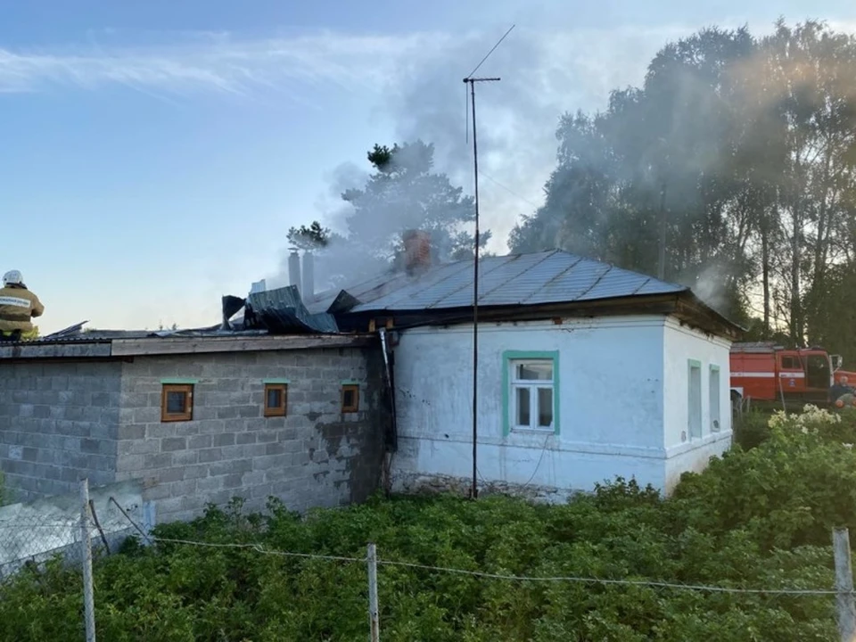 На пожаре в Тульской области был спасен человек