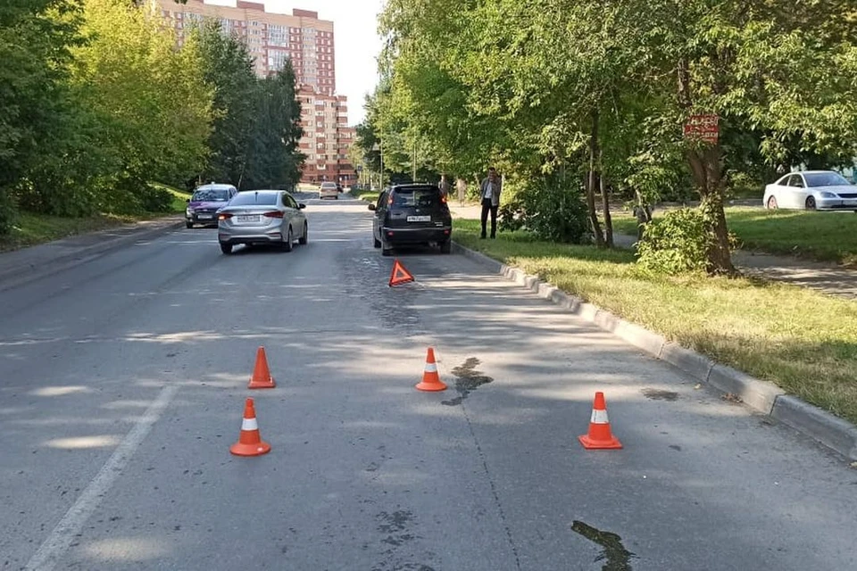 Иномарка сбила школьника, переходившего дорогу. Фото: Госавтоинспекция по Новосибирской области
