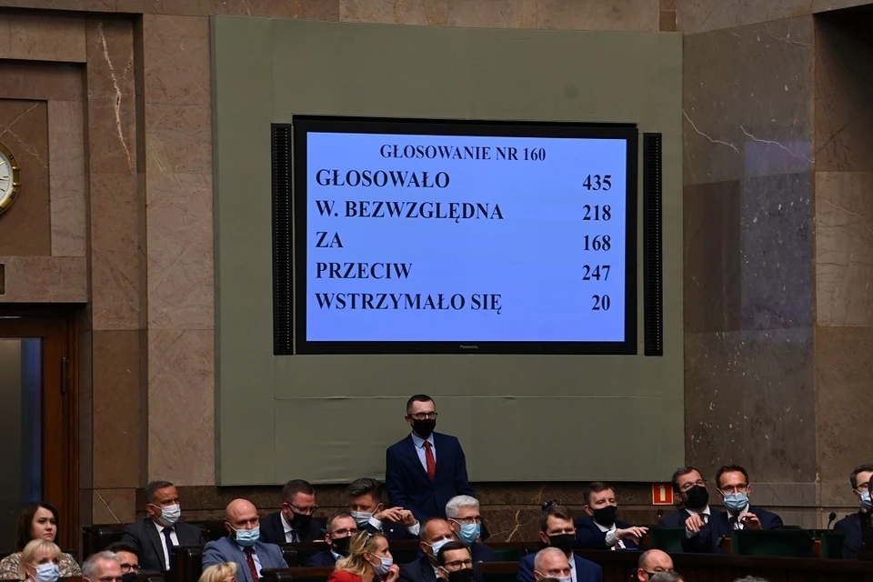 Польские парламентарии поддержали введение режима ЧП на границе с Беларусью. Фото: Twitter Sejm RP