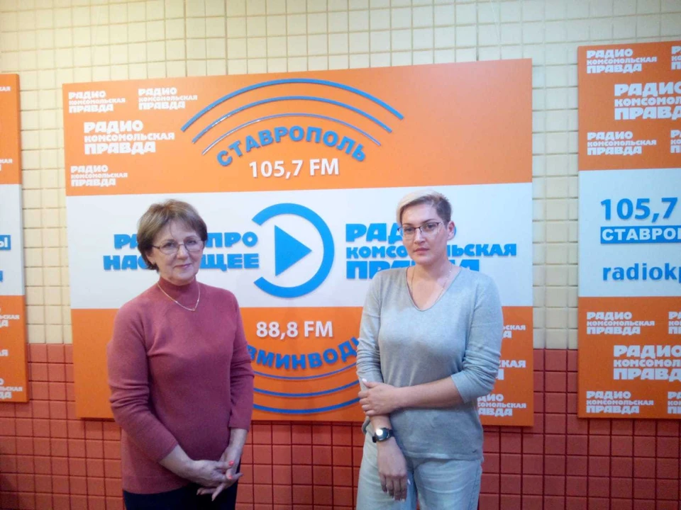Наталья Быкова и Юлия Федорова в студии Радио "КП".