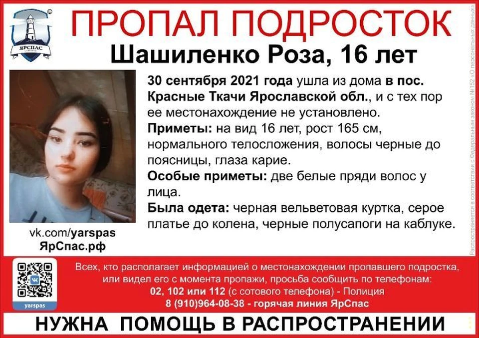 В Ярославской области четвертый день ищут подростка. ФОТО: группа "ЯРОО поиск детей и взрослых "ЯрСпас"" ВКонтакте