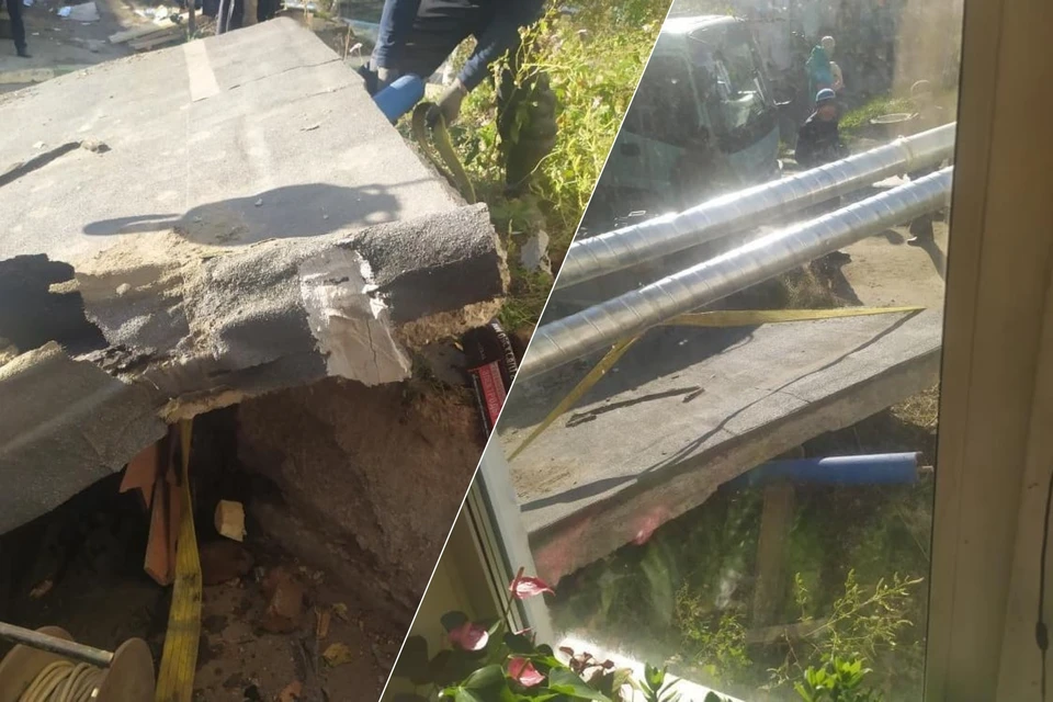 Массивная бетонная плита рухнула на мужчину, он в больнице, его состояние тяжелое. Фото: instagram.com/nadega.inform