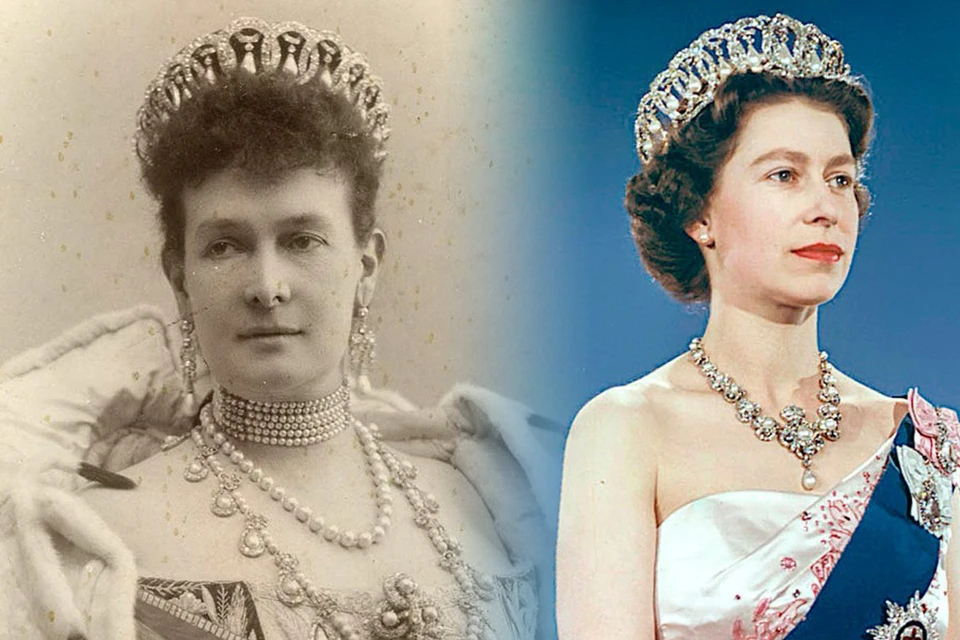Легендарная "Владимирская тиара" перекочевала из коллекции дома Романовых на голову британской королевы.