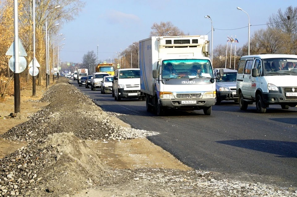 В Хабаровске ремонтируют проспект 60-летия Октября