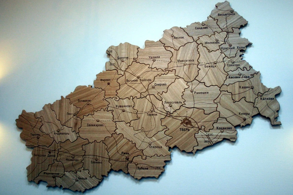 Карта Тверской области.