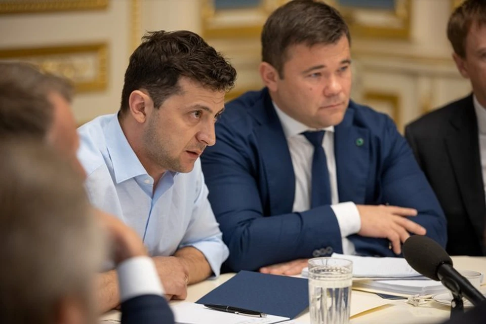 Президент Украины Владимир Зеленский и экс-глава его офиса Андрей Богдан