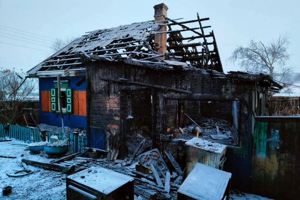 Многодетная семья спаслась на пожаре в Черемховском районе