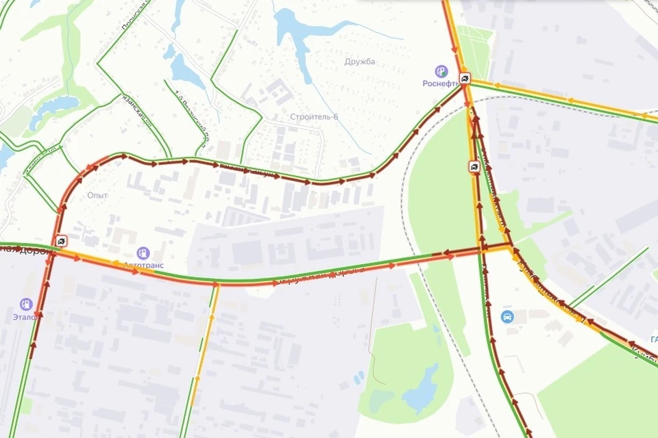 Пробки рязань сейчас онлайн окружная южная карта