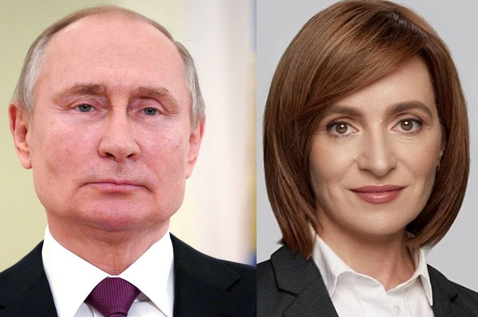 Путин поздравил президента Республики Молдова Санду