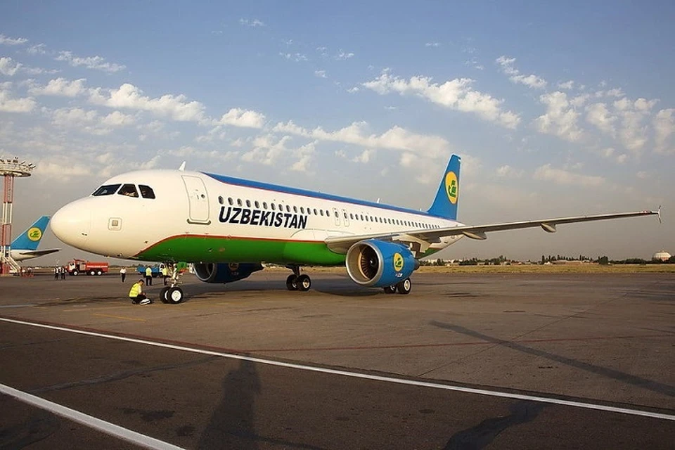 Самолет Airbus A320 авиакомпании Uzbekistan airways. Фото пресс-службы Uzbekistan airways