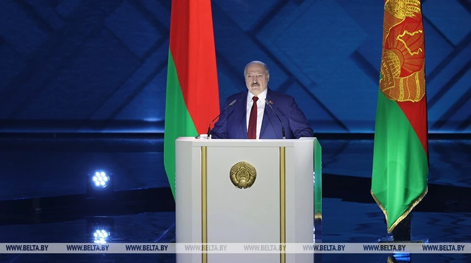 Александр Лукашенко обращается с посланием к народу и парламенту Беларуси. Фото: БелТА