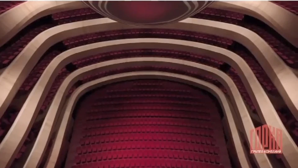 Архитекторы показали внутреннее убранство музейно-театрального комплекса. Фото: кадр из видео