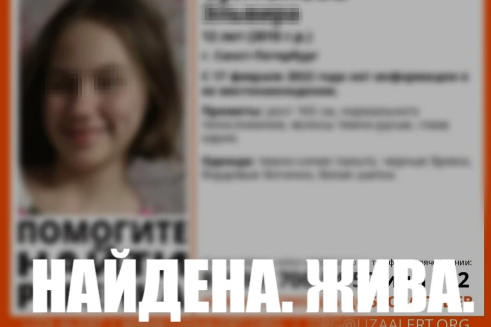 В Петербурге завершили двухдневные поиски пропавшей 12-летней школьницы. Фото: vk.com/lizaalert_piter