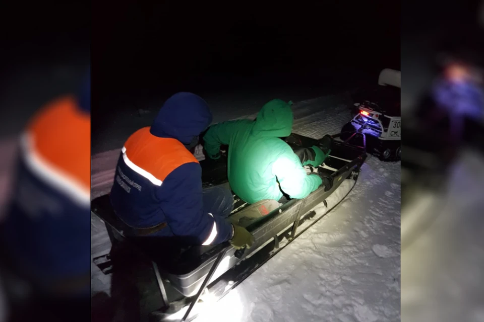 Спасатели на снегоходах отправились выручать приморца. Фото: пресс-служба «Российского союза спасателей».