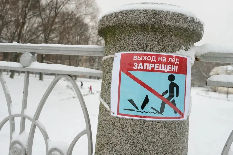 "КП-Петербург" узнала, как дворник и прохожий героически спасли ребенка, провалившегося под лед речки Утки.