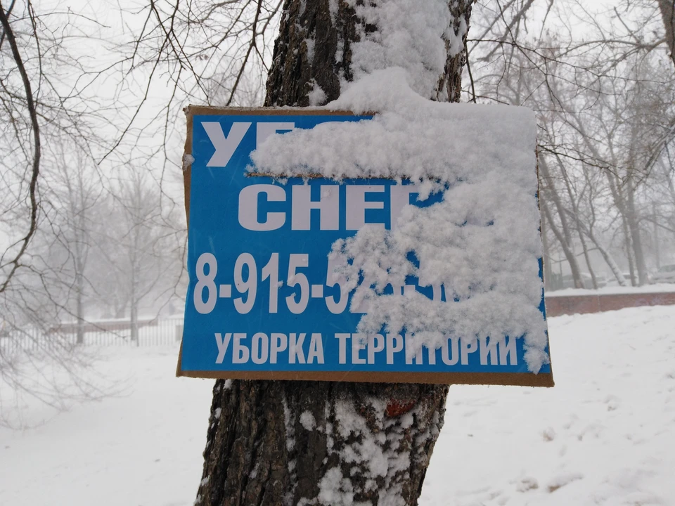 Снегом также залепило дорожные знаки и светофоры.