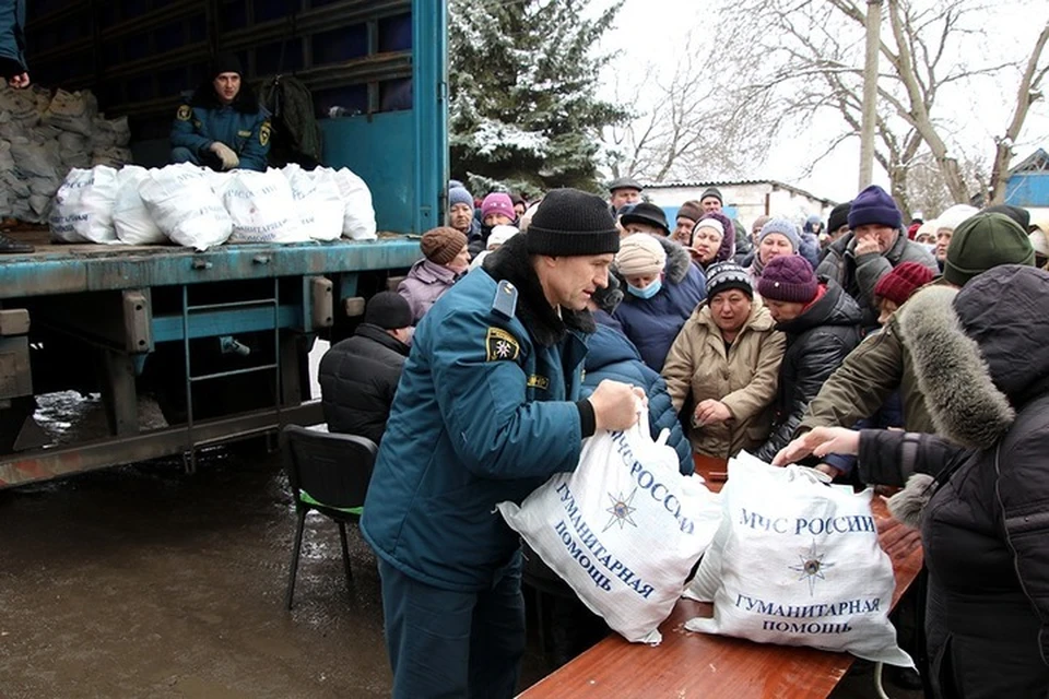 В освобожденные села доставляются продукты питания. Фото: ШТО ДНР