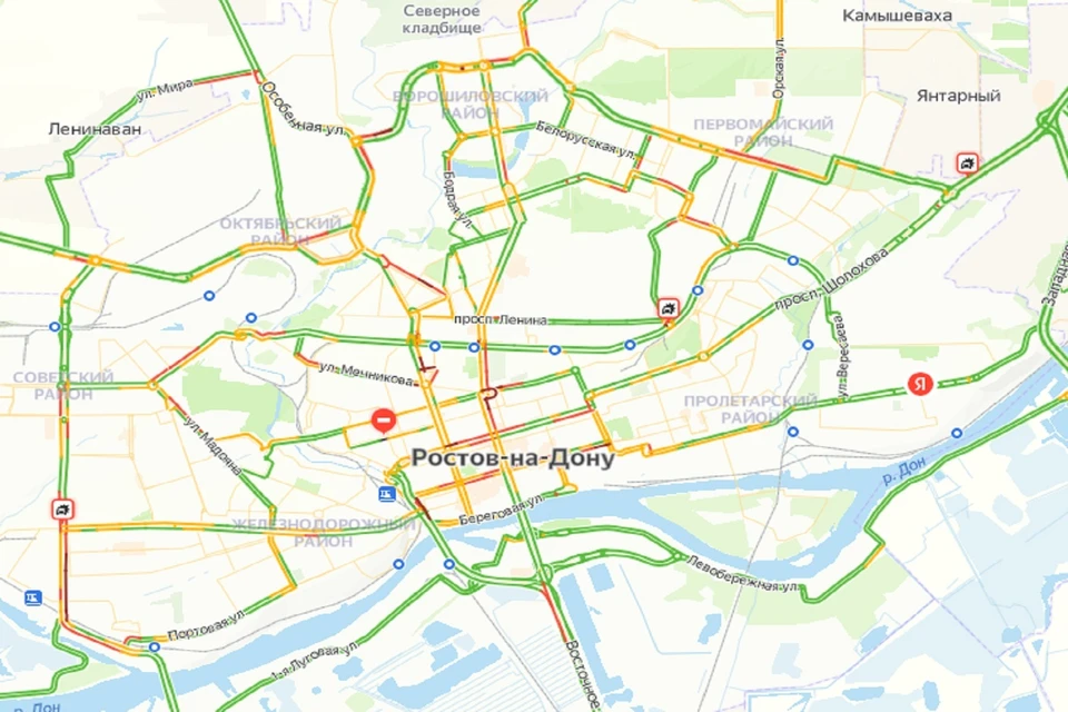 Вечерние пробки в Ростове.