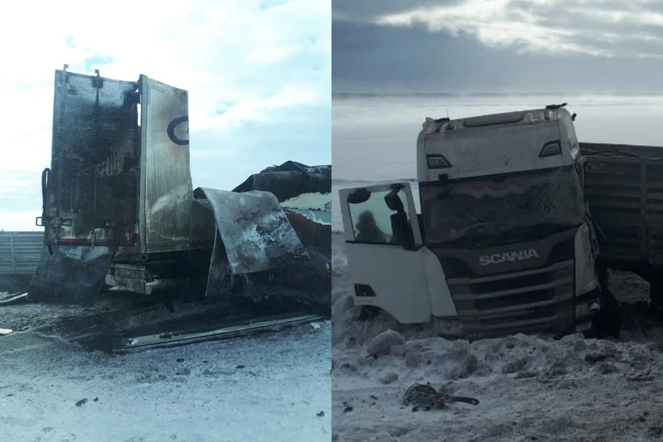 Водитель фуры сгорел заживо. Фото: Тюменское управление Госавтоинспекции